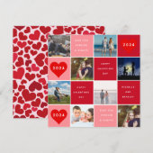 Fijne Valentijnsdag 8 Foto Raster Feestdagenkaart (Voorkant / Achterkant)