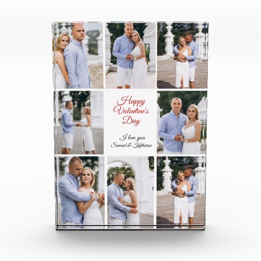 Fijne Valentijnsdag Aangepaste 8 Foto Collage (Voorkant)