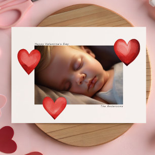 Fijne Valentijnsdag aangepaste foto moderne Feestdagenkaart