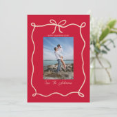 Fijne Valentijnsdag Aangepaste Foto Whimsical Feestdagenkaart (Staand voorkant)