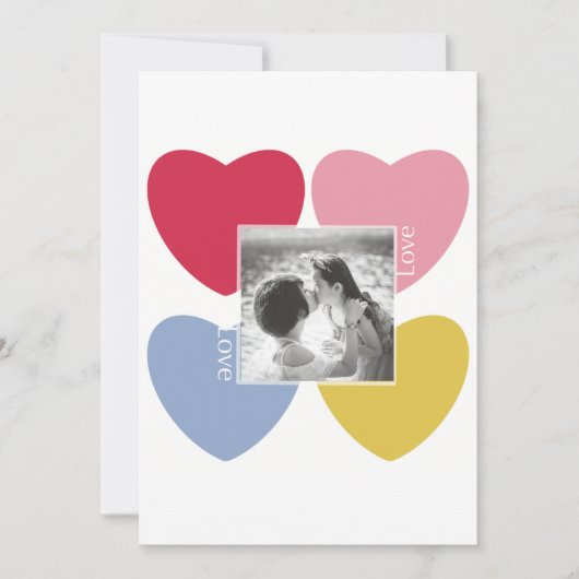 Fijne valentijnsdag - aangepaste fotocollage kaart (Voorkant)