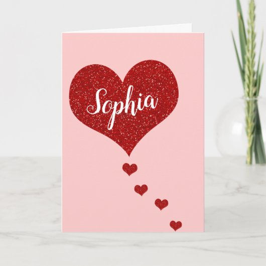 Fijne Valentijnsdag Aangepaste naam Feestdagen Kaart (Voorkant)