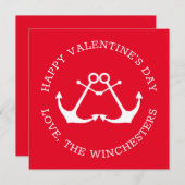 Fijne Valentijnsdag aangepaste nautische ankers ka (Voorkant / Achterkant)