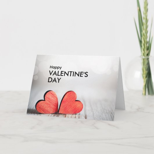 Fijne Valentijnsdag Aangepaste Vouwde Kaart (Voorkant)