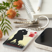 Fijne Valentijnsdag Acrylische Sleutelhanger (Voorkant Rechts)