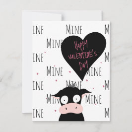 Fijne Valentijnsdag | Alleen Moooooo! | Koe woords Notitiekaartje