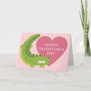 Fijne Valentijnsdag   Alligatorliefde Kaart