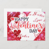 Fijne Valentijnsdag Ansichtkaart Briefkaart (Voorkant / Achterkant)