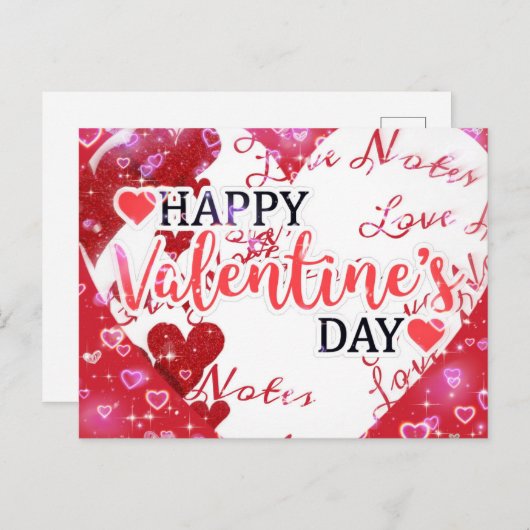 Fijne Valentijnsdag Ansichtkaart Briefkaart (Voorkant / Achterkant)