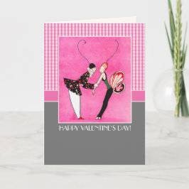 Fijne Valentijnsdag. Art Deco Feestdagen Kaart