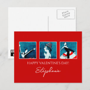 Fijne Valentijnsdag.  art deco Feestdagenkaart
