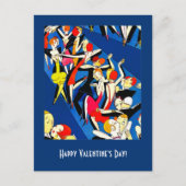 Fijne Valentijnsdag. Art Deco-ontwerp Feestdagenkaart (Voorkant)