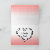 Fijne Valentijnsdag Babe, Retro Pop Art Style Kaart (Binnen)