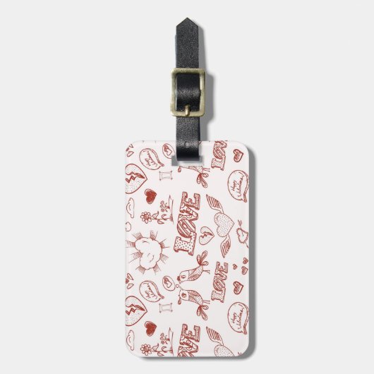 Fijne Valentijnsdag Bagagelabel (Voorkant verticaal)