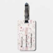 Fijne Valentijnsdag Bagagelabel (Achterkant verticaal)