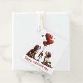 Fijne Valentijnsdag Beagle Honden Bedankjes Labels (In situ)