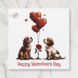 Fijne Valentijnsdag Beagle Honden Bedankjes Labels