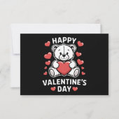 Fijne Valentijnsdag Beer Vday Bedankkaart (Voorkant)