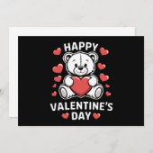 Fijne Valentijnsdag Beer Vday Kaart (Voorkant / Achterkant)