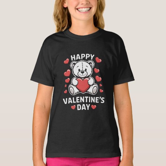 Fijne Valentijnsdag Beer Vday T-shirt (Voorkant)