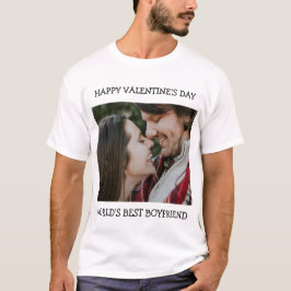 Fijne Valentijnsdag Beste Boyvriend Aangepaste fot T-shirt