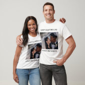 Fijne Valentijnsdag Beste man Aangepaste foto T-shirt (Unisex)