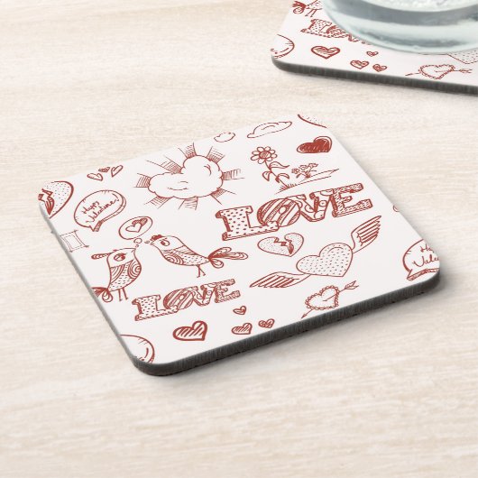 Fijne Valentijnsdag Bier Onderzetter (Linkerzijde)