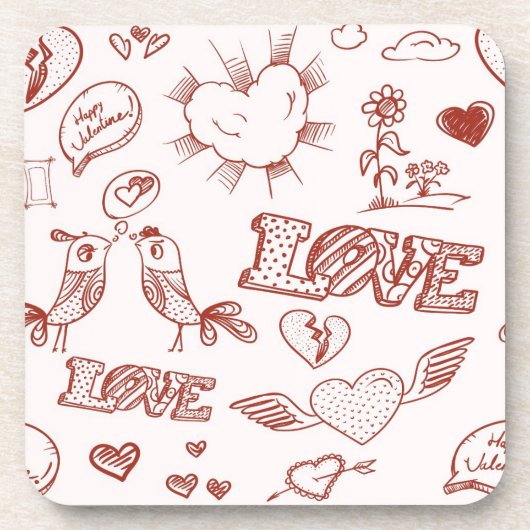 Fijne Valentijnsdag Bier Onderzetter (Voorkant)