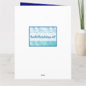 Fijne Valentijnsdag Blauwe Ombre Fotokaart Kaart (Achterkant)