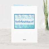 Fijne Valentijnsdag Blauwe Ombre Kaart (Achterkant)