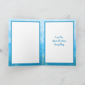 Fijne Valentijnsdag Blauwe Ombre Kaart (Binnen)