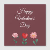 Fijne Valentijnsdag bloemen begraafkaart (Voorkant)