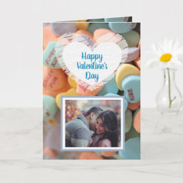 Fijne Valentijnsdag Candy Hearts Fotokaart Kaart