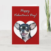 Fijne Valentijnsdag Chihuahua Feestdagen Kaart (Voorkant)
