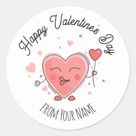 Fijne Valentijnsdag Classic Round Sticker