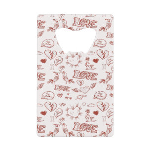 Fijne Valentijnsdag Creditkaart Flessenopener