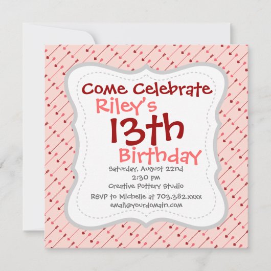 Fijne valentijnsdag Cupid's pijlen roze rood Kaart (Voorkant)