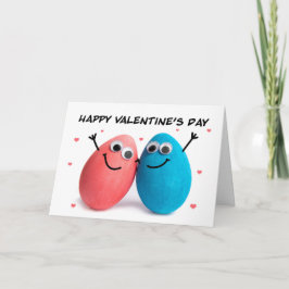 Fijne Valentijnsdag Cute Egg Couple Humor Feestdagen Kaart