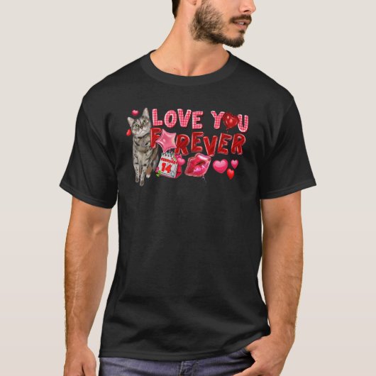Fijne Valentijnsdag Cute Forever Ca T-shirt (Voorkant)