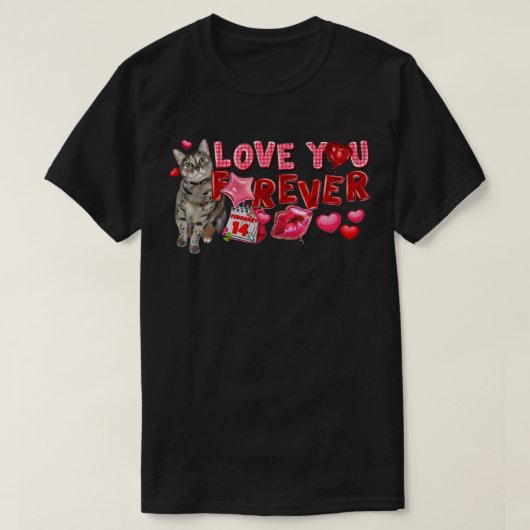 Fijne Valentijnsdag Cute Forever Ca T-shirt (Design voorkant)