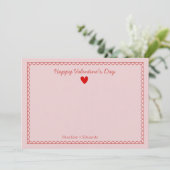 Fijne Valentijnsdag Dank u Bedankkaart (Staand voorkant)