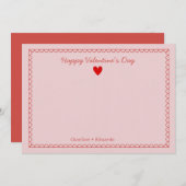 Fijne Valentijnsdag Dank u Bedankkaart (Voorkant / Achterkant)