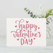 Fijne Valentijnsdag Decoratief Manuscript Douane Feestdagenkaart (Staand voorkant)