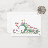 Fijne Valentijnsdag door Frankillie: Lizard Notitiekaartje (Voorkant / Achterkant in situ)
