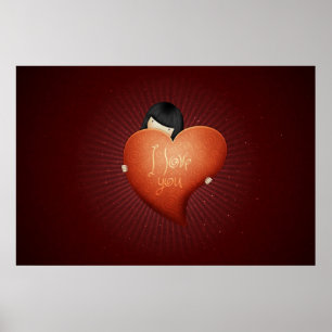 Fijne Valentijnsdag: Een meisje in liefde (Engels) Poster