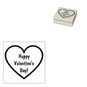 Fijne Valentijnsdag! Eenvoudig Schattige hart Rubberstempel (Gestempeld)