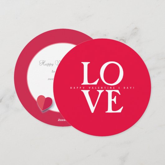 Fijne Valentijnsdag Elegant Greeting Feestdagenkaart (Voorkant / Achterkant)