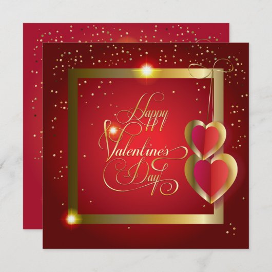 Fijne Valentijnsdag Elegant Greeting Feestdagenkaart (Voorkant / Achterkant)