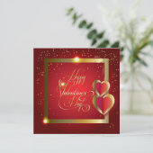 Fijne Valentijnsdag Elegant Greeting Feestdagenkaart (Staand voorkant)