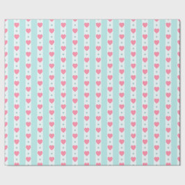 Fijne valentijnsdag elegante rode harten cadeaupapier